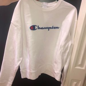 White Champion sweatshirt